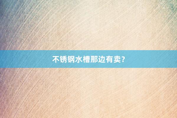 不锈钢水槽那边有卖？